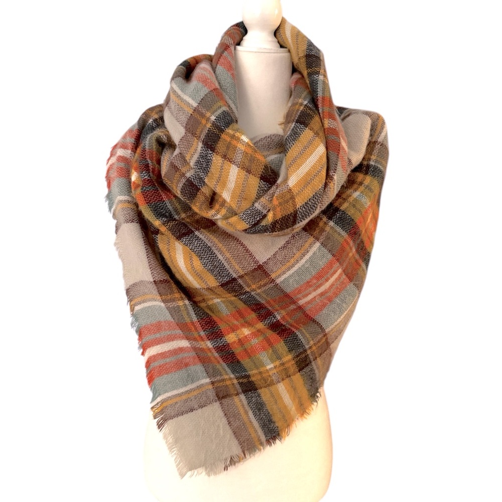 Zara Blanket Scarf Shawl Wrap Fall Plaid